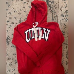 Red and white UNLV hoodie